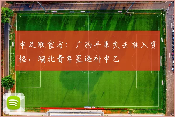 中足联官方：广西平果失去准入资格，湖北青年星递补中乙